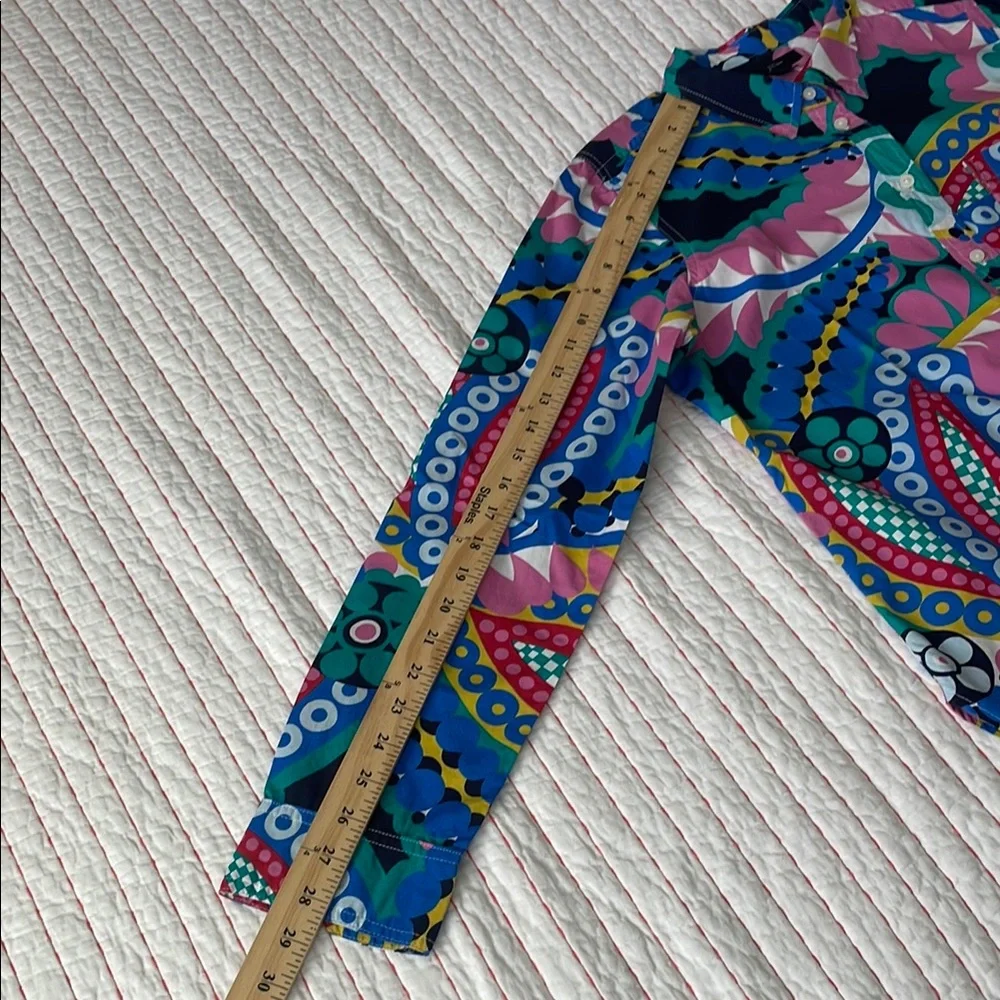 Colorful Patterned Button-Up Shirt - Picture 7 of 8